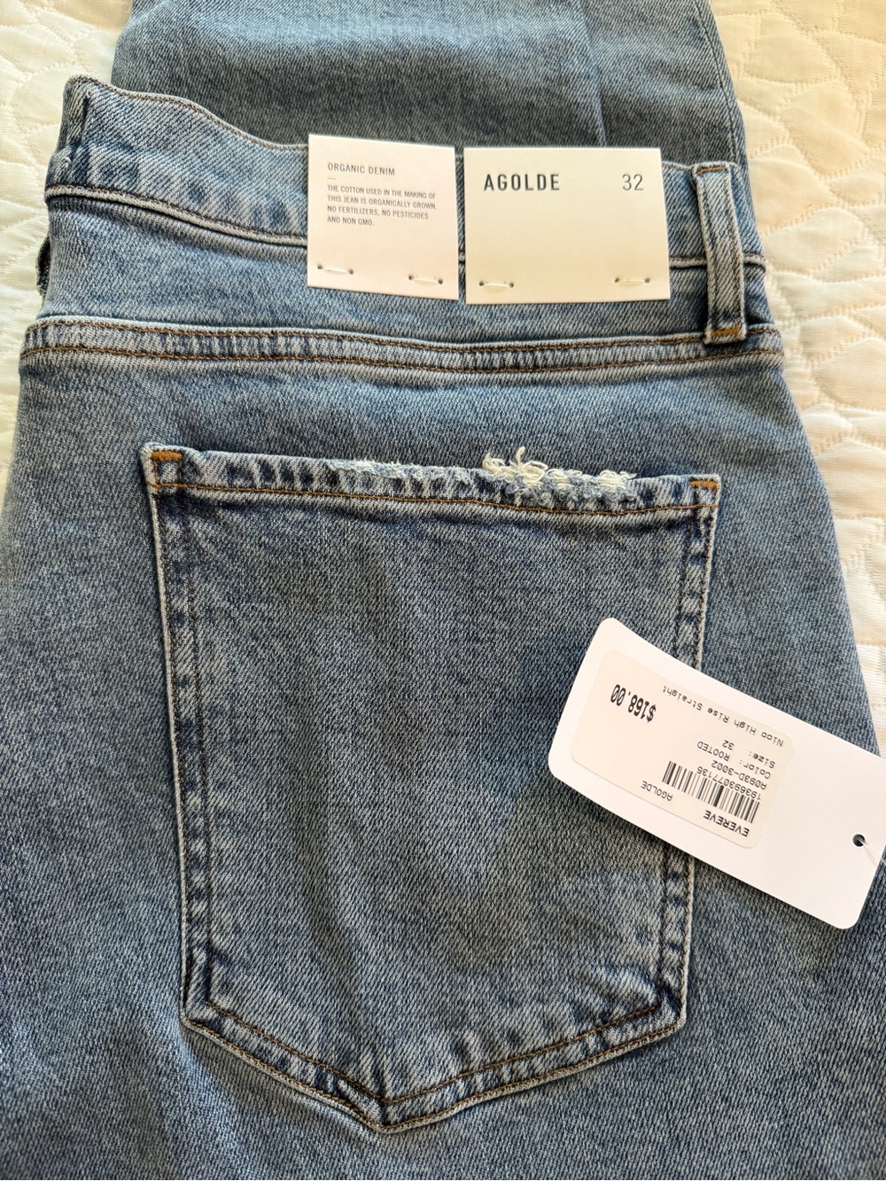 AGOLDE Nico High Rise Straight Jeans Size 32 NWT